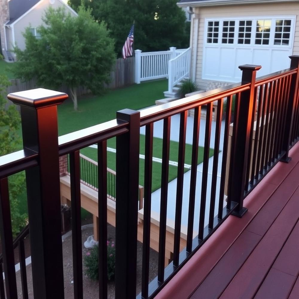 Custom metal deck railing